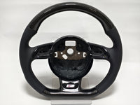 Volante Audi RS Carbono para A4 B8 A5 S4 S5 Q5 (2013-2016) | Sem Airbag e Sem Botões