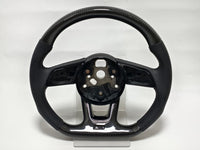 Volante Carbon Audi RS / S-Line B9 para A3 S3 8V A4 S4 B9 A5 S5 B9 (Sem Airbag e Sem Botões)