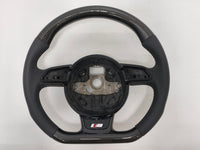 Volante Audi RS Carbono para A4 B8 A5 S4 S5 Q5 (2013-2016) | Sem Airbag e Sem Botões