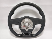 Volante Carbon Audi RS / S-Line B9 para A3 S3 8V A4 S4 B9 A5 S5 B9 (Sem Airbag e Sem Botões)