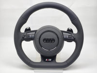 Volante Audi RS Carbono para A4 B8 A5 S4 S5 Q5 (2013-2016) | Com Airbag e Botões