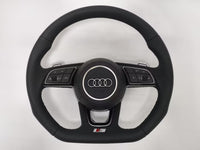 Volante Audi RS Carbono para A3 S3 8V A4 S4 B9 A5 S5 B9 (2017-2025) | Com Airbag e Botões