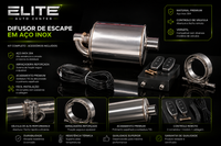 Kit Escape Desportivo Full Inox 63mm com Bypass e Controlo Remoto