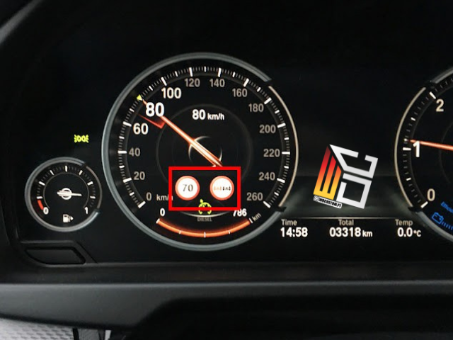 Ativação do BMW SLI (informações sobre limite de velocidade, opção 8TH)