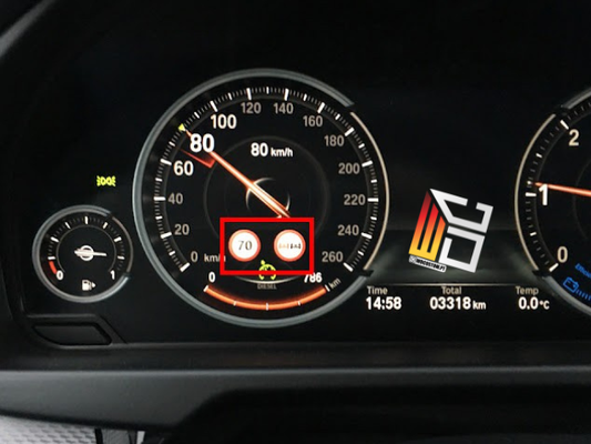 Ativação do BMW SLI (informações sobre limite de velocidade, opção 8TH)