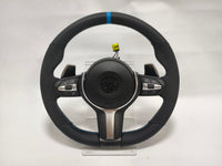 Volante M Linha Azul BMW M3 M Performance para E87 E81 E82 E90 E92 E91 X5 X6 e70 | Upgrade Interior Esportivo OEM