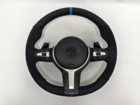 Volante M Linha Azul BMW M3 M Performance para E87 E81 E82 E90 E92 E91 X5 X6 e70 | Upgrade Interior Esportivo OEM