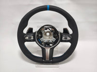 Volante M Linha Azul BMW M3 M Performance para E87 E81 E82 E90 E92 E91 X5 X6 e70 | Upgrade Interior Esportivo OEM