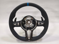 Volante Linha Azul BMW M3 M Performance para E87 E81 E82 E90 E92 E91 X5 X6 e70 | Upgrade Interior Esportivo OEM