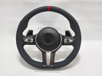 Volante Linha Vermelha BMW M3 M Performance para E87 E81 E82 E90 E92 E91 X5 X6 e70 | Upgrade Interior Esportivo OEM