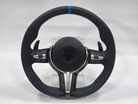 Volante Linha Azul BMW M3 M Performance para E87 E81 E82 E90 E92 E91 X5 X6 e70 | Upgrade Interior Esportivo OEM