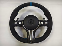 Volante Linha Azul BMW M3 M Performance para E87 E81 E82 E90 E92 E91 X5 X6 e70 | Upgrade Interior Esportivo OEM