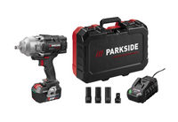 Chave de Impacto Recarregável 1/2" 20V Brushless até 1898Nm | Kit Completo PARKSIDE Performance