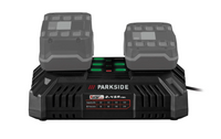 Carregador Duplo 20V PARKSIDE X20V Team 2x4,5A | Carregamento Simultâneo