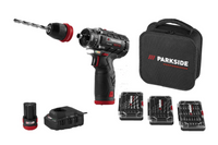Conjunto Furadeira/Parafusadeira Recarregável 12V PARKSIDE Performance | Brushless com 2 Baterias