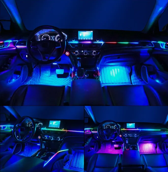 LED Ambiente Automóvel 18 em 1 – Iluminação Interior Premium