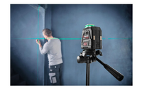 Nível a Laser de Linhas Cruzadas Recarregável 4V PARKSIDE Performance | Laser Verde 360°