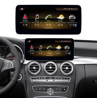 Multimídia Linux 12.8' Mercedes-Benz GLC W205 C-Class 2015-2018 | CarPlay Android Auto