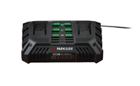 Carregador Duplo 20V PARKSIDE X20V Team 2x4,5A | Carregamento Simultâneo