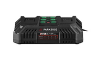 Carregador Duplo 20V PARKSIDE X20V Team 2x4,5A | Carregamento Simultâneo