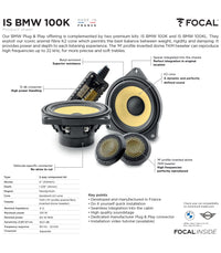 Focal IS BMW 100K – Kit 2 Vias Separadas Premium para BMW e MINI